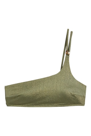 Asymmetrische bikinitop - Kaki