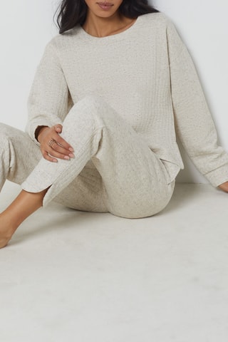 7/8 Broek - Gemêleerd Lichtgrijs