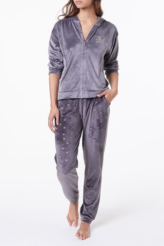 Velours Jasje met Capuchon Atena Antraciet