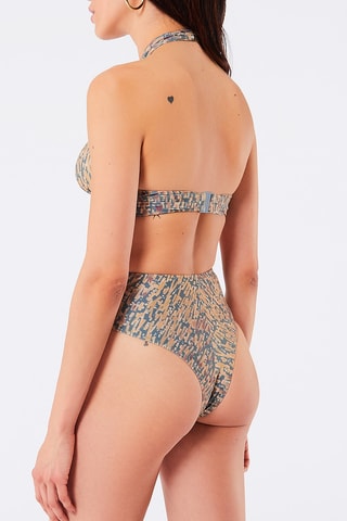 Bikinibroekje Hoge Taille - Donkergroen