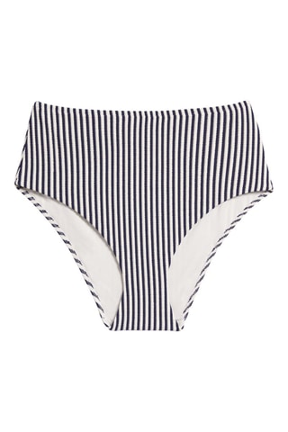 Bikinibroekje - Wit en Marineblauw