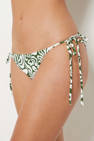 Bikinibroekje - Wit en Groen
