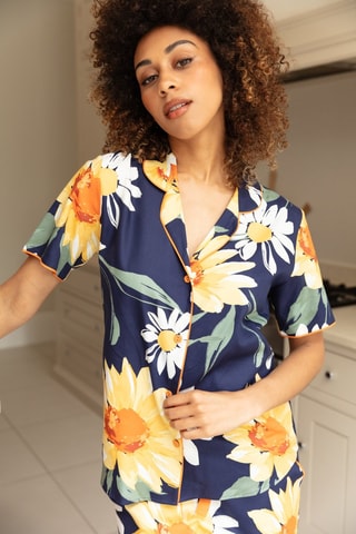 Pyjamablouse Georgina - Marineblauw