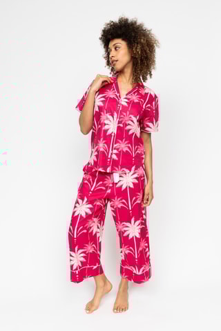 Pyjamablouse Kayla - Bordeauxrood