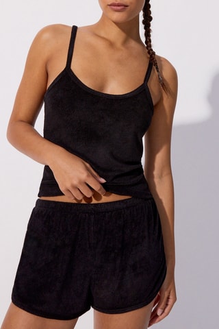 Pyjamashort van velours Spongiz - Zwart - Undiz