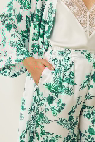 Pyjamabroek hoge taille Greena- Groen