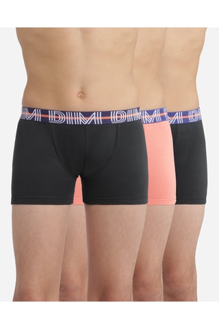 3 Boxers EcoDIM - Zwart en Oranje