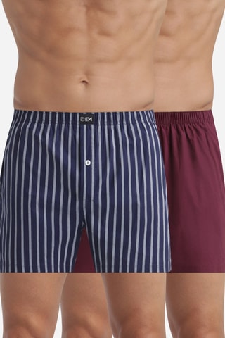 2 Boxers Coton Stretch - Blauw
