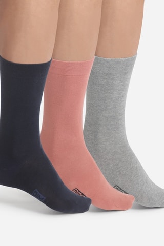 12 Paar Sokken - Grijs en Roze