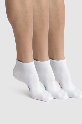 3 Paar Enkelsokken Coton - Wit