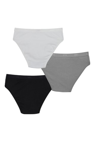 3 Slips Ecodim Wit, grijs en zwart