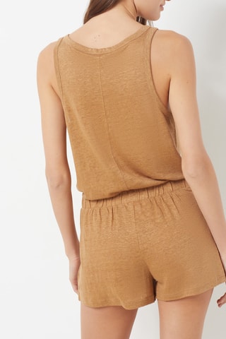 Linnen Pyjamashort Zanzibar Beige