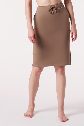 Rechte Rok Hoge Taille Bunji Kaki