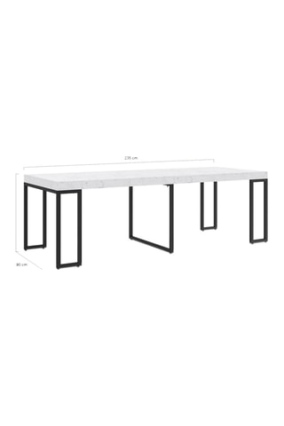 Mesa extensible Glam - Blanco y negro