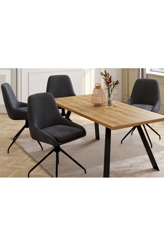 4 cadeiras Olivia - 47,5 x 79 x 54 cm - Revestimento em veludo