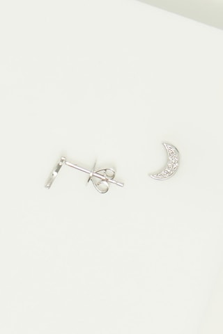 Brincos Diamond moon Ouro branco e diamantes