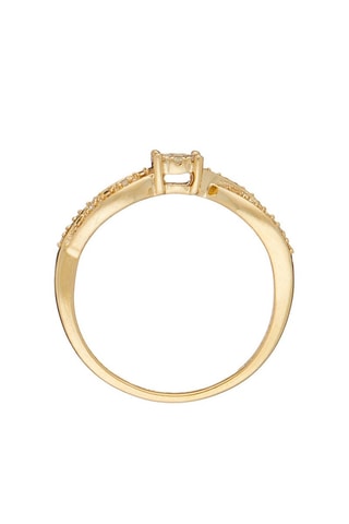 Anel solitário Eclat Joli Ouro amarelo e diamantes