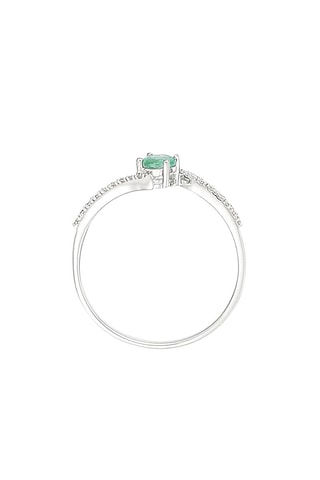 Anel Belle émeraude Ouro branco, diamantes e esmeralda