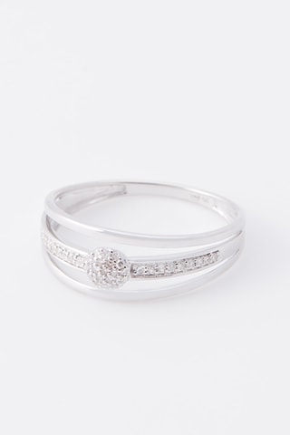 Anel  Ouro branco e diamantes