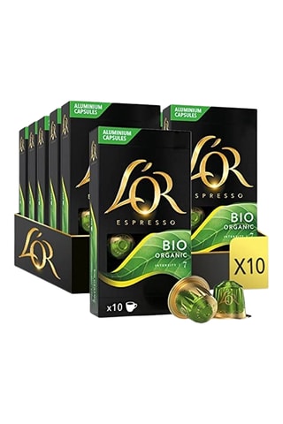 100 cápsulas - Café BIO - Intensidade 7 - 10 x 10 cápsulas L'Or Espresso