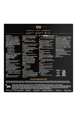 200 cápsulas - Café Supremo - Intensidad 10 - 10 x 20 cápsulas L'Or Espresso