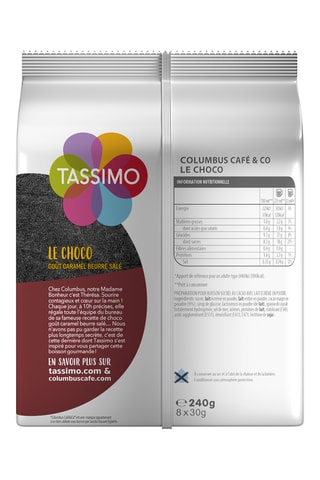 40 dosettes Tassimo - Columbus Choco - 5 x 8 dosettes