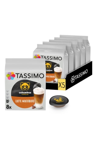 40 dosettes Tassimo - Columbus Latte Macchiato - 5 x 8 dosettes