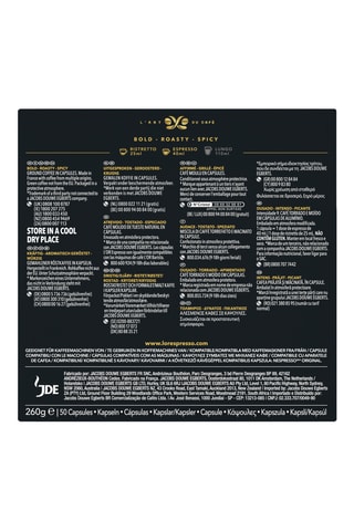 250 cápsulas - Café Forza - Intensidad 9 - 5 x 50 cápsulas L'Or Espresso