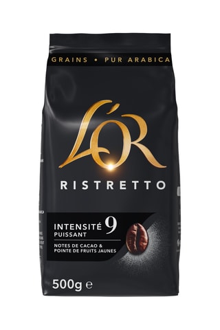 6 x 500 g - Café en grano L'Or Ristretto - Intensidad 9