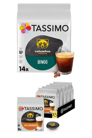 70 dosettes Tassimo - Columbus Lungo + 40 dosettes Tassimo - Milka 