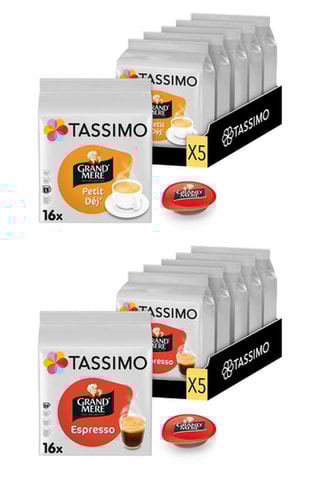 80 monodosis Tassimo - Grand Mère Café Desayuno + 80 cápsulas Tassimo - Grand Mère Café Espresso