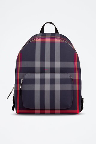 Sac à dos Jeff Check - Bleu marine et gris