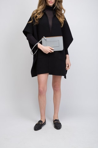 Pochette en cuir d'agneau New Peyton - Gris