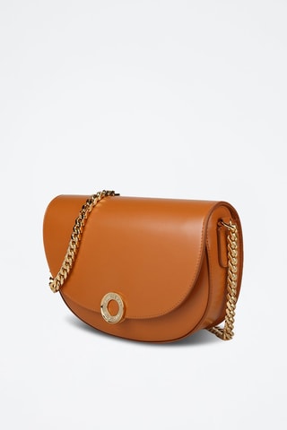 Sac à bandoulière en cuir de veau Claudine - Roux foncé