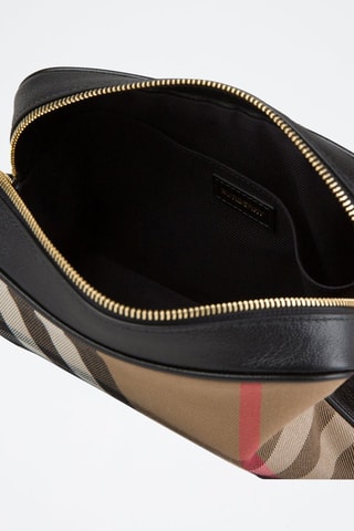 Sac bandoulière Large Camera - Beige et noir