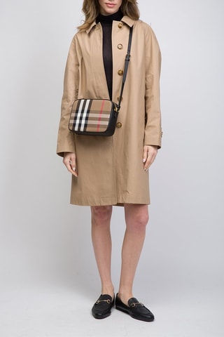 Sac bandoulière Large Camera - Beige et noir