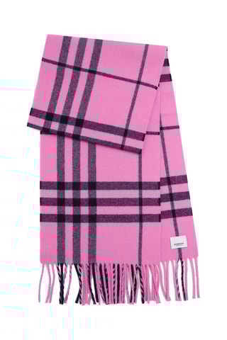 Écharpe en laine Giant Check - Rose