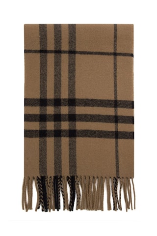 Écharpe en laine Giant Check - Marron