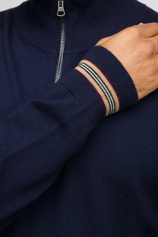 Pull en laine mérinos Itter - Bleu marine