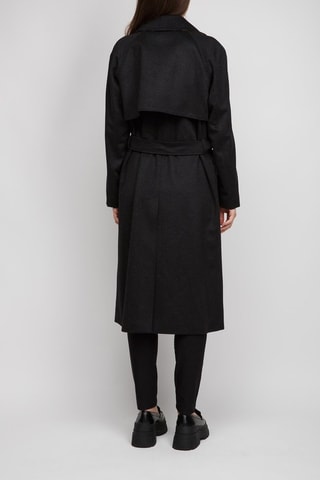 Trench en laine et cachemire Albury Dark - Noir