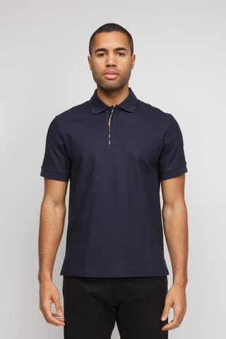 Polo Hartford SS Zp - Navy