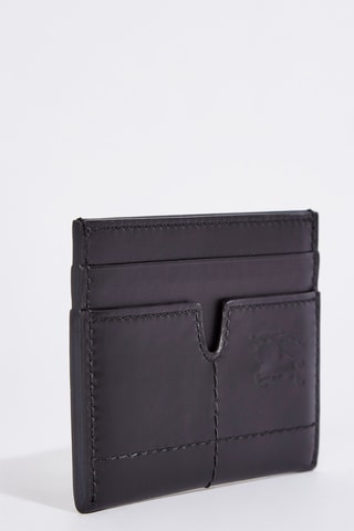 Porte-cartes en cuir de veau Snip Sandon - Noir