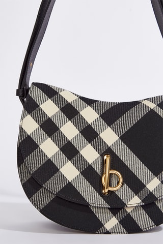 Sac à bandoulière en cuir de veau Rocking Horse - Noir