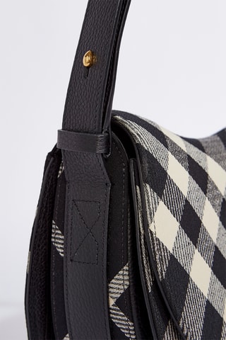 Sac à bandoulière en cuir de veau Rocking Horse - Noir