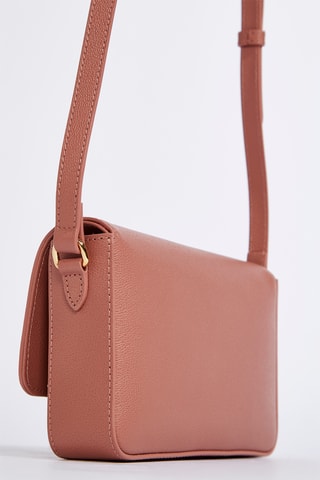 Sac à bandoulière en cuir de veau New Hampshire - Rose foncé