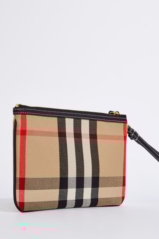 Pochette en cuir New Peyton - Archive beige