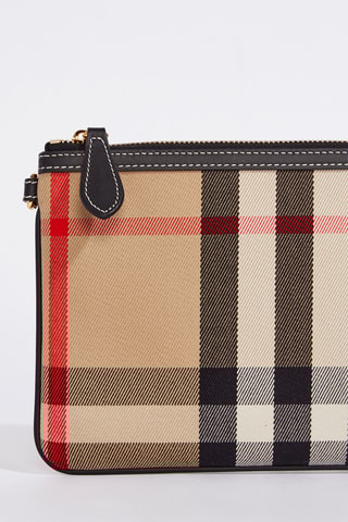 Pochette en cuir New Peyton - Archive beige