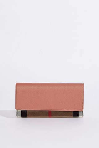 Portefeuille en cuir de veau Halton - Rose foncé