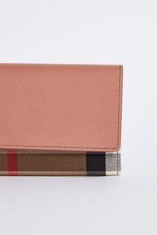 Portefeuille en cuir de veau Halton - Rose foncé