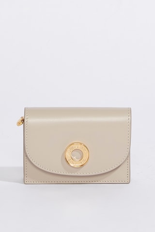 Portefeuille en cuir de veau Amber - Limestone